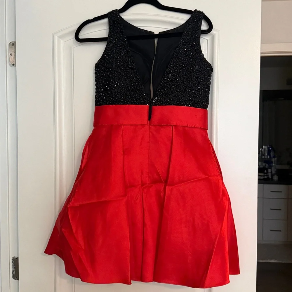Jovani Black and Red Mini Dress - Picture 4 of 6